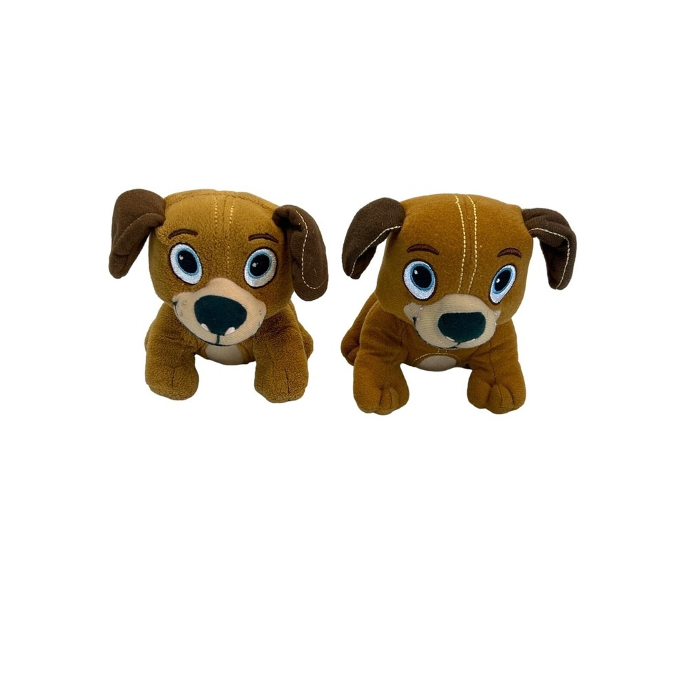 Disney Doc McStuffins Findo 5" Plush Brown Puppy Dog Lot‎ of 2